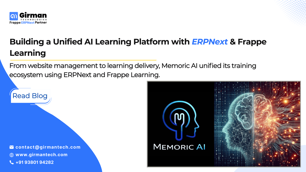 Bangalore AI Education Platform Unifies Admissions, Learning & Website with ERPNext