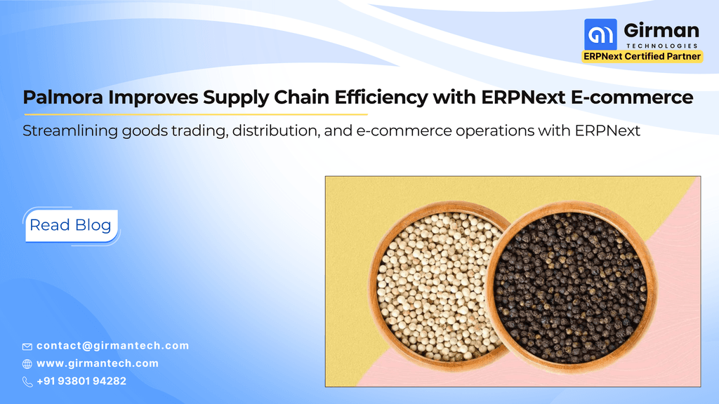 Palmora's eCommerce & Supply Chain Powered by ERPNext