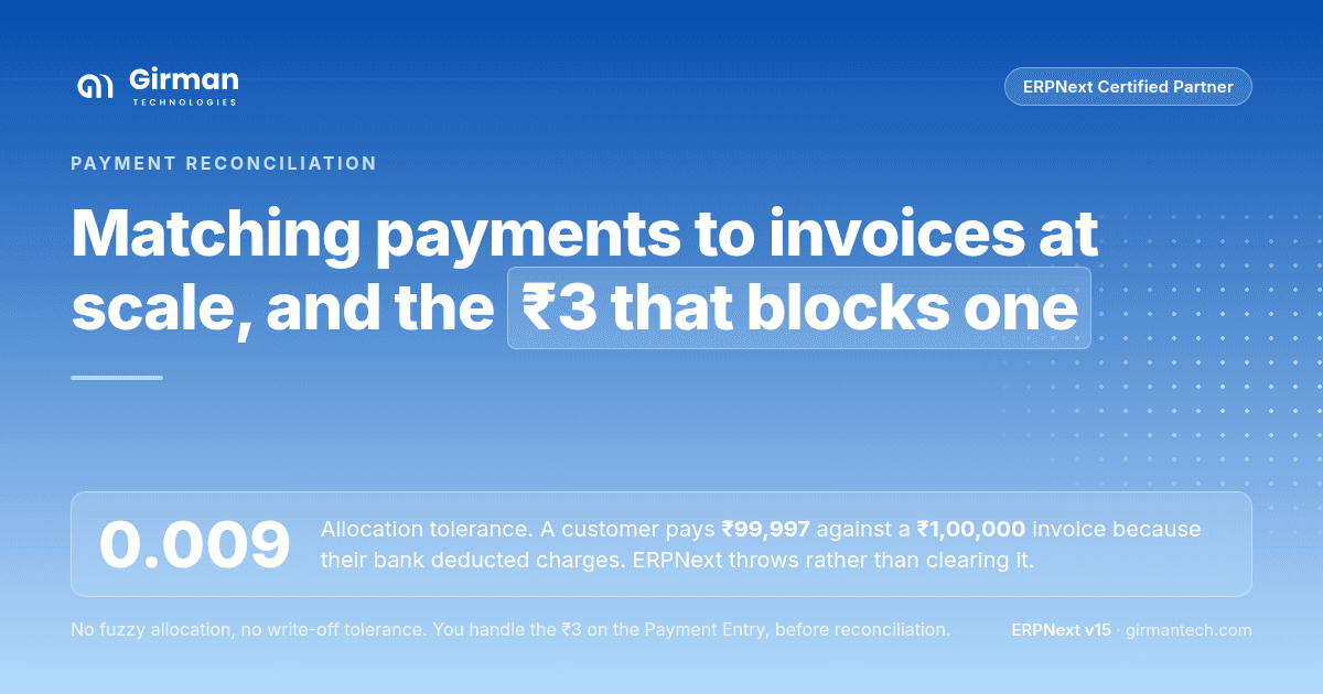What Is Payment Reconciliation? How ERPNext Matches Payments to Invoices at Scale